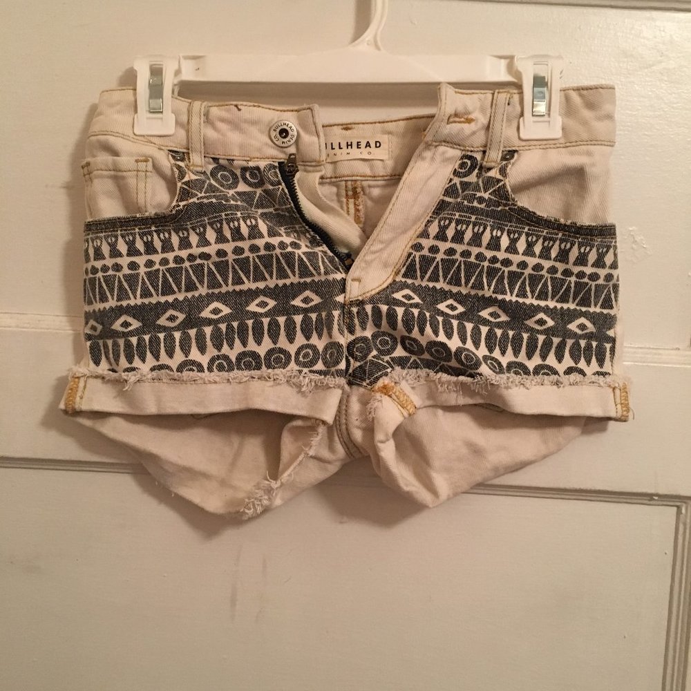 aztec print high-rise shorts